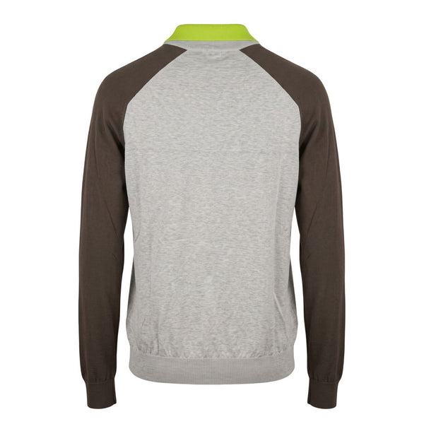 Malo Grey Cotton Men's Sweater