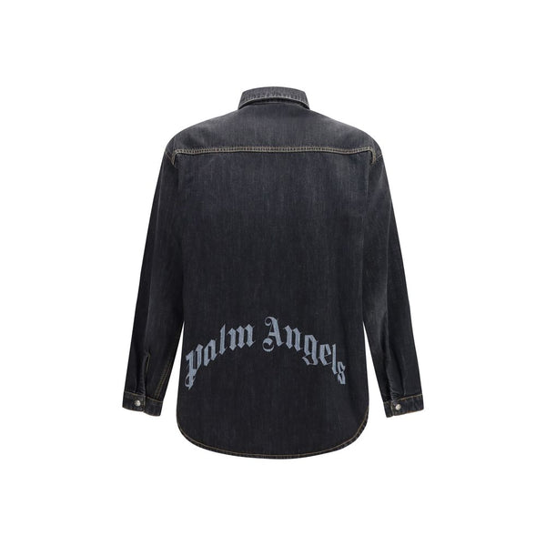 Palm Angels Blue Denim Shirt