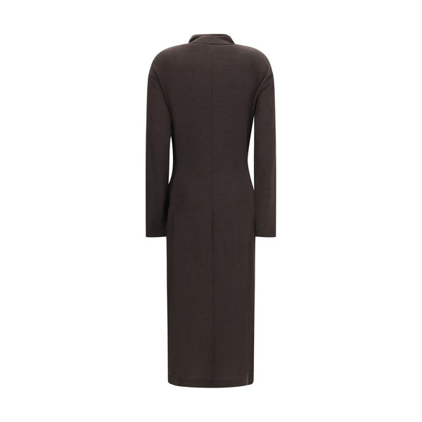 Brunello Cucinelli Brown Wool Oves Aries Casual Dress