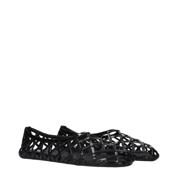 Alaïa Black Leather Ballet Flats