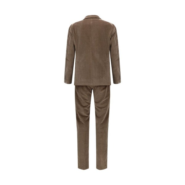Tagliatore Brown Cotton Two-Piece Suit