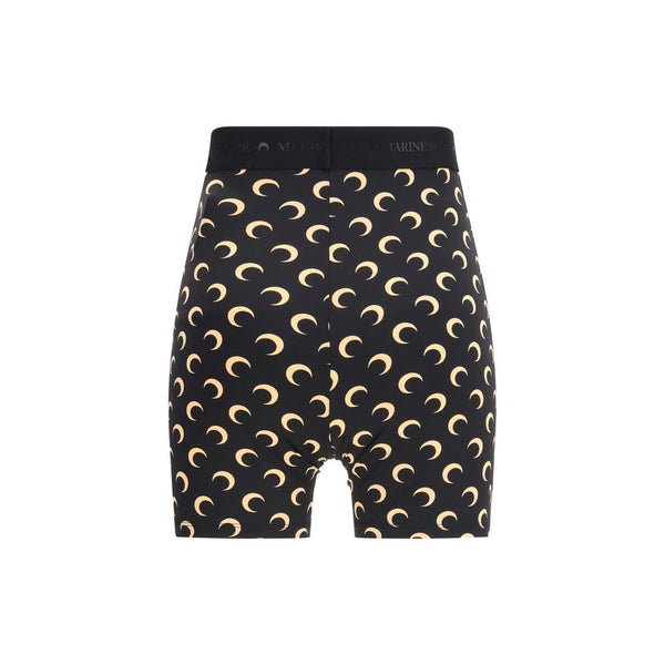 Marine Serre Black Polyamide Bermuda Shorts