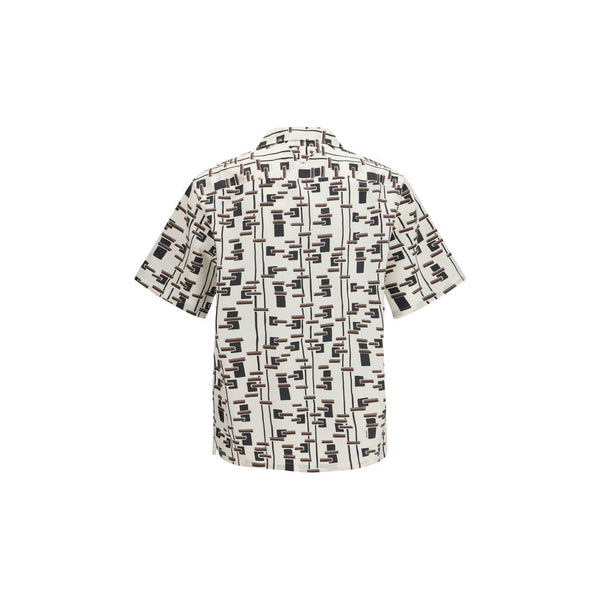 Prada Beige Cotton Pattern Shirt