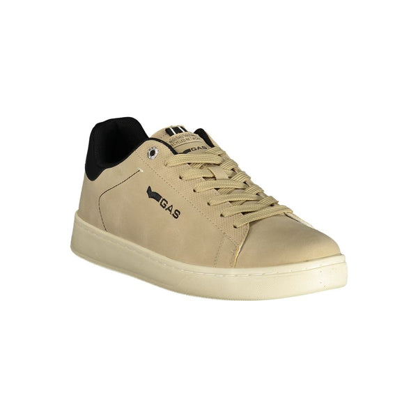 Gas Beige Polyurethane Men's Sneaker