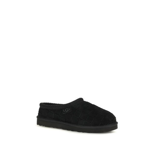 UGG Black Suede Leather Mules
