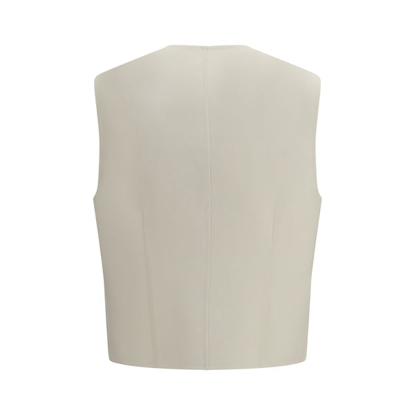 Fendi Beige Wool Oves Aries Waistcoat