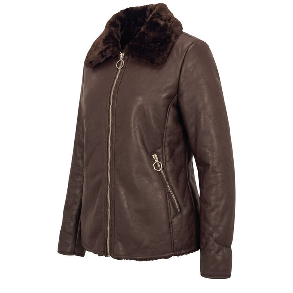 Baldinini Trend Brown Polyester Women Jacket