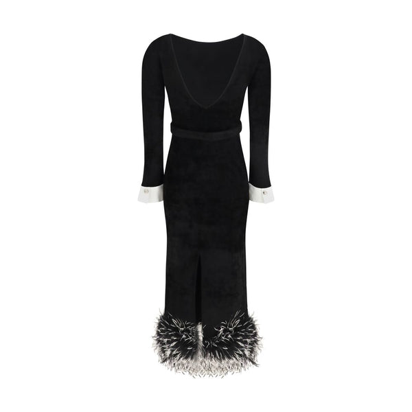 Self-Portrait Black Viscose Cocktail Dress
