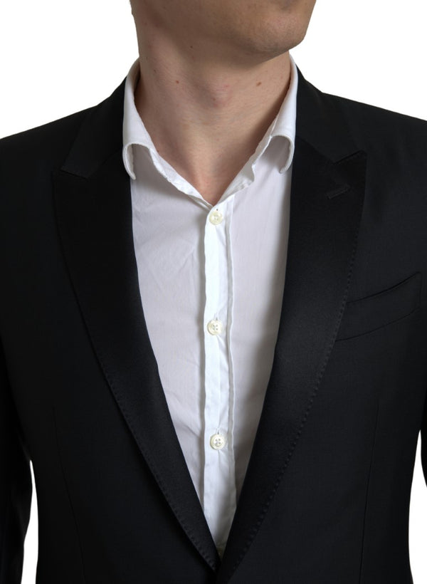 Dolce & Gabbana Black Wool Single Breasted MARTINI Blazer
