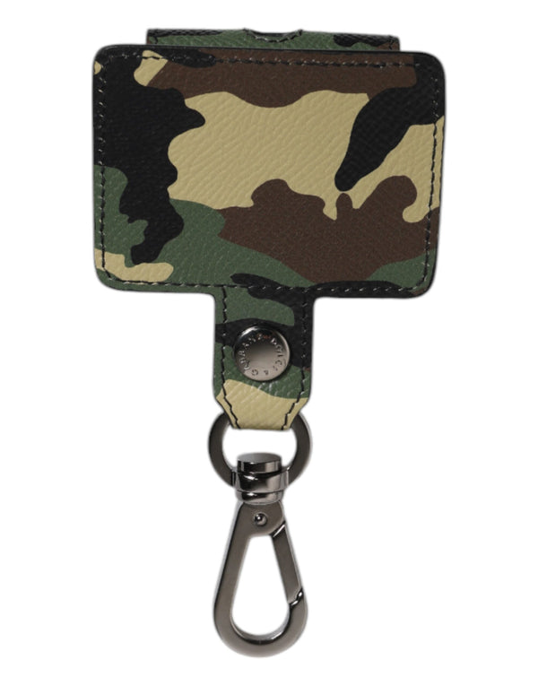 Dolce & Gabbana Multicolor Camouflage Leather Airpods Case