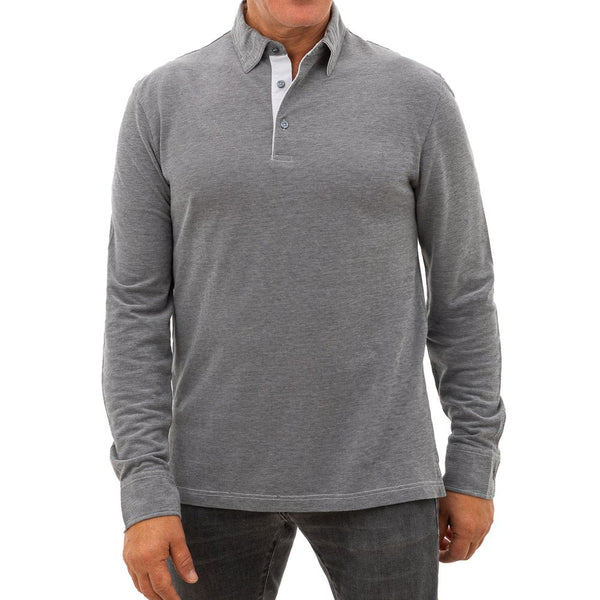 Corneliani Gray Cotton Polo Shirt