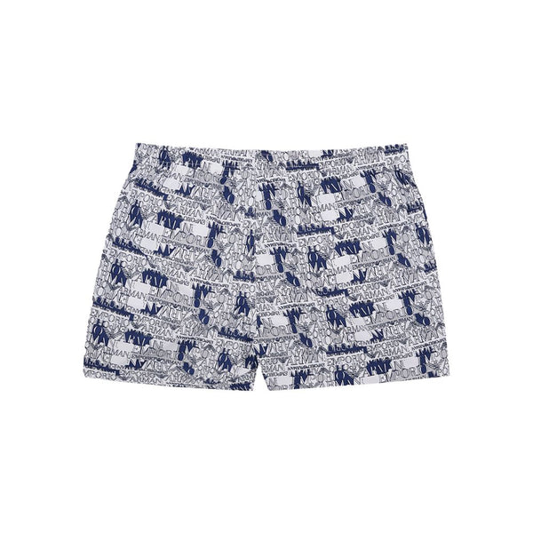 Emporio Armani White Polyester Swim Shorts