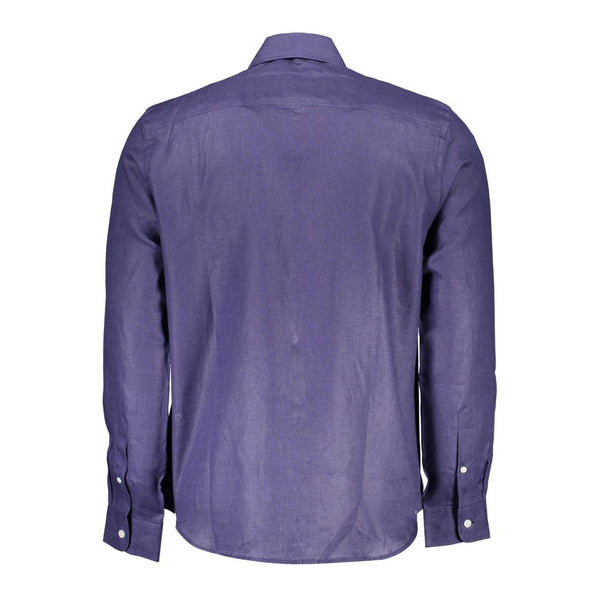 North Sails Blu Linen Men Shirt