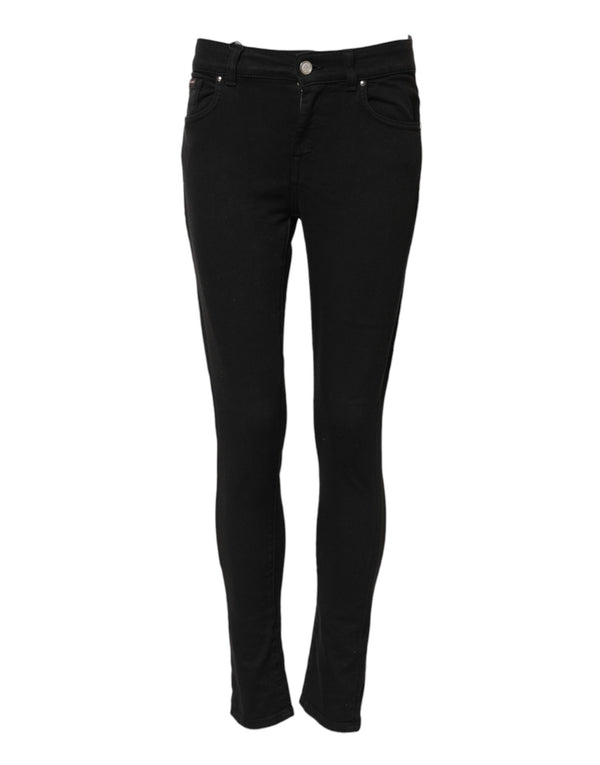 Dolce & Gabbana Black Cotton Stretch Slim Fit Denim Jeans