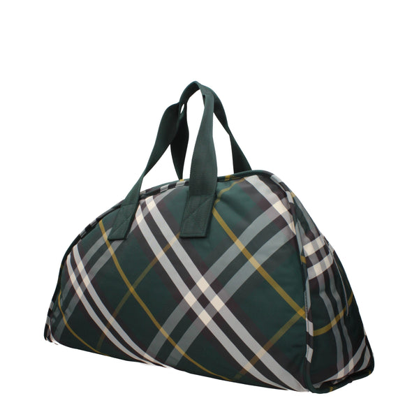 Burberry Green Fabric Luggage And Travel