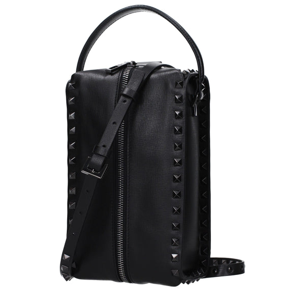 Valentino Garavani Black Leather Clutch Bag