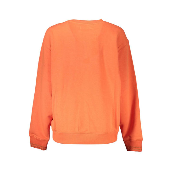 Desigual Arancione Cotton Women Sweatshirt