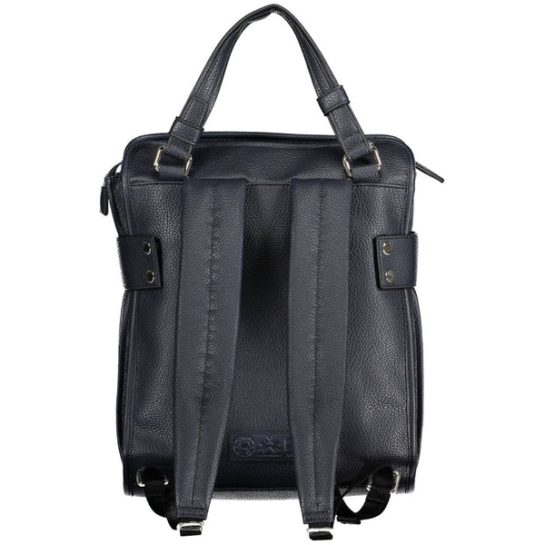 La Martina Blue Polyurethane Women Backpack