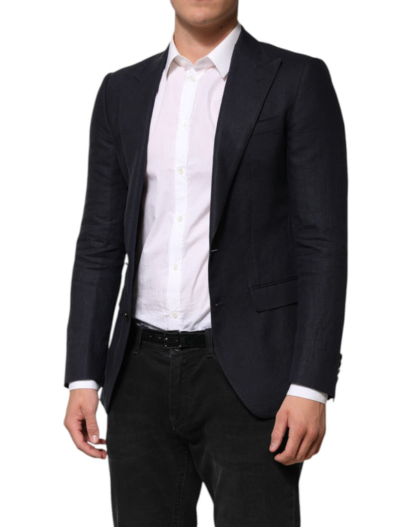 Dolce & Gabbana Dark Blue Single Breasted Men Suit Blazer