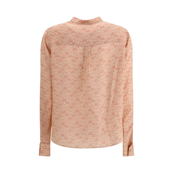 Kristina Ti Light Pink Silk Pattern Shirt