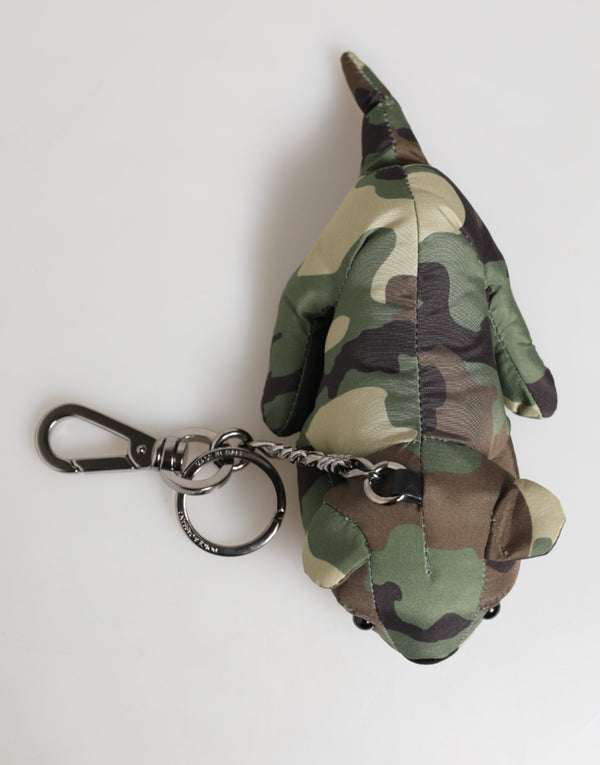 Dolce & Gabbana Camouflage Multicolor Animal Silhouette Keychain Keyring