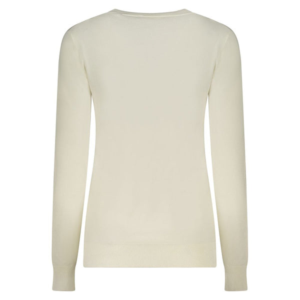 Guess Jeans Bianco Viscosa Women's Long-Sleeved T-Shirt