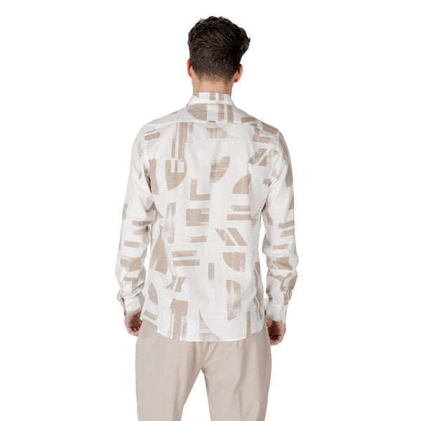 Antony Morato Beige Viscose Pattern Shirt