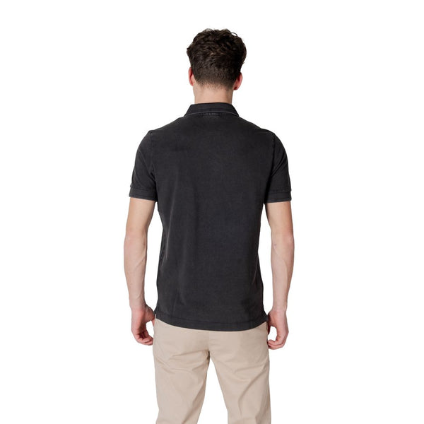 Replay Black Cotton Polo Shirt