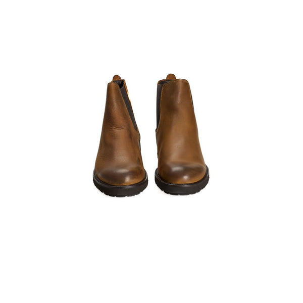 Roberto Pepe Luxury Brown Calfskin Men Boot