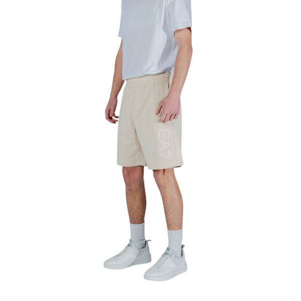 EA7 Emporio Armani Beige Cotton Bermuda Shorts