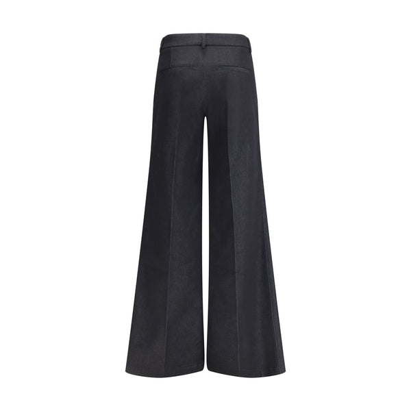 Darkpark Black Polyester Flared Pants