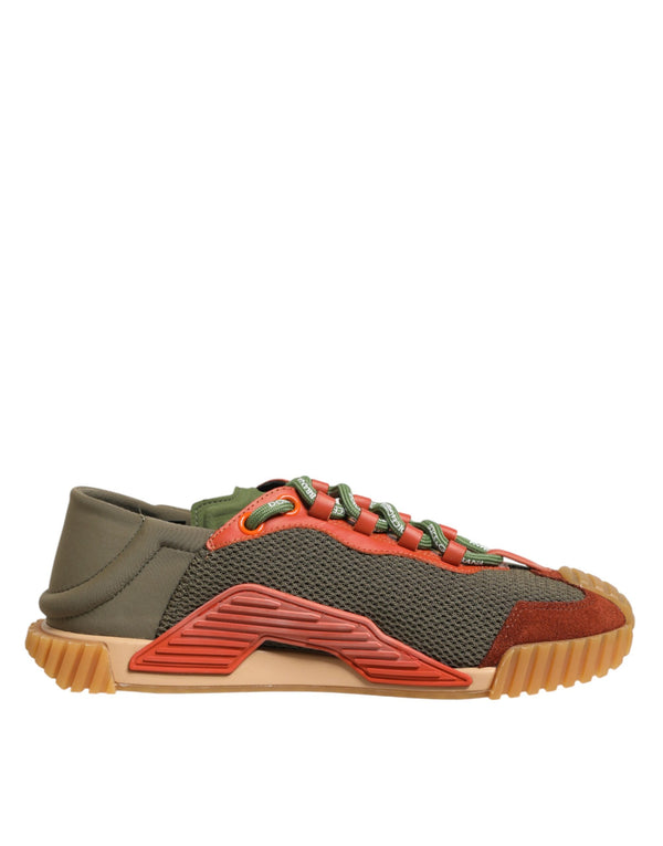 Dolce & Gabbana Multicolor Lace Up Low Top NS1 Sneakers Shoes