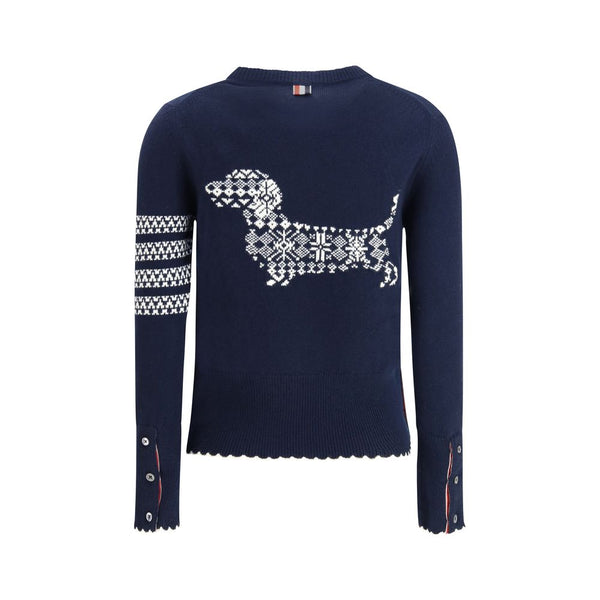 Thom Browne Blue Wool Oves Aries Sweatshirt