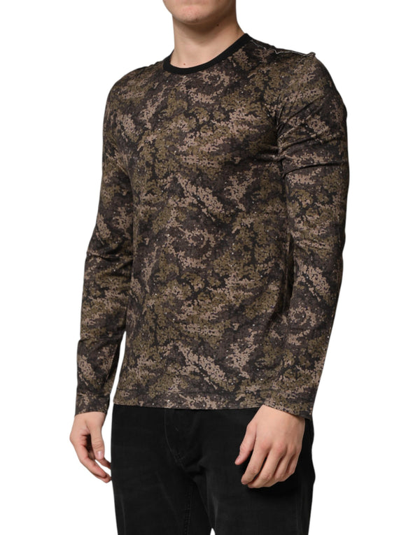 Dolce & Gabbana Multicolor Camouflage Long Sleeves T-shirt