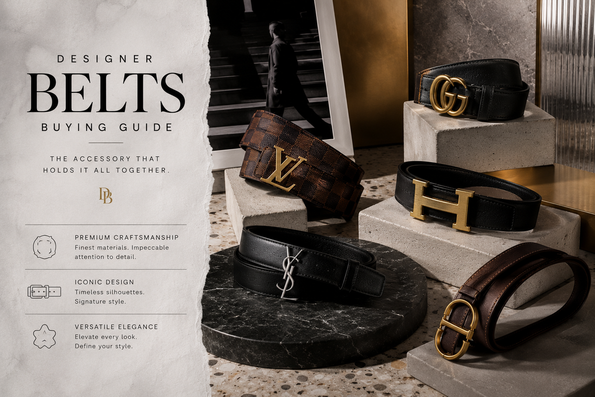 Designer leather belt showing grain buckle width and edge finish for THE NOTICE by THE GRAY CRAB