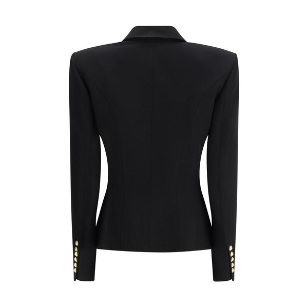 Balmain Black Wool Oves Aries Blazer