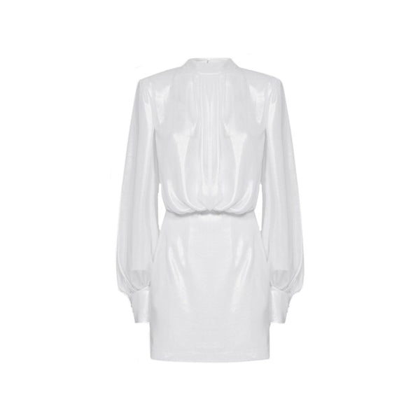 BLANCA VITA White Polyester Casual Dress