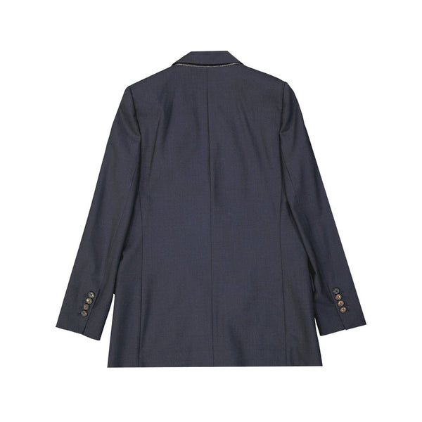 Brunello Cucinelli Blue Virgin Wool Blazer
