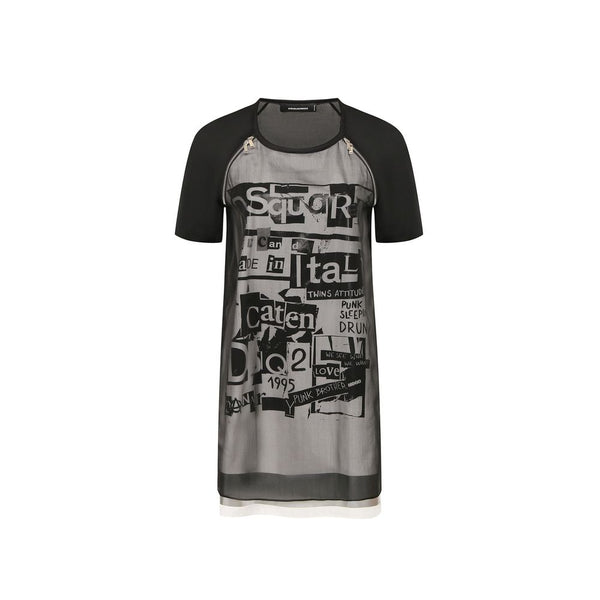 Dsquared² Black Silk Casual Dress