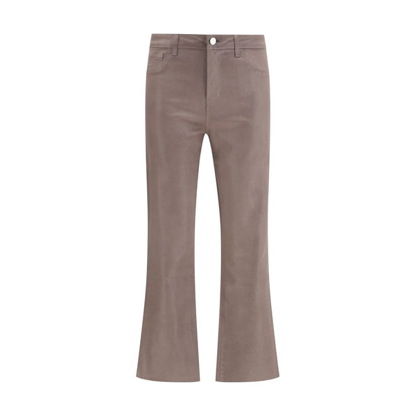 L'Agence Beige Cotton High-Waisted Jean