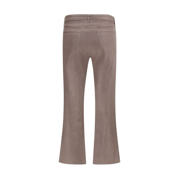 L'Agence Beige Cotton High-Waisted Jean