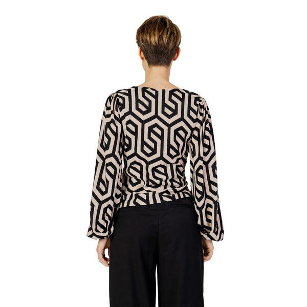 Jacqueline De Yong Beige Polyester Blouse