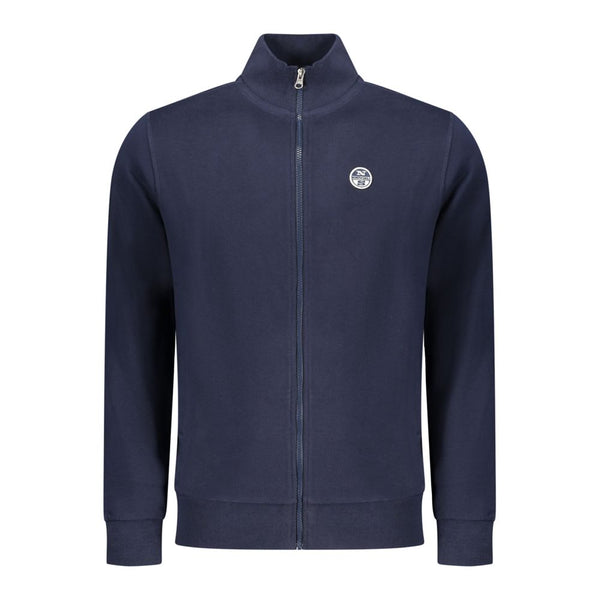 North Sails Blue Cotton Men Sweatshirt