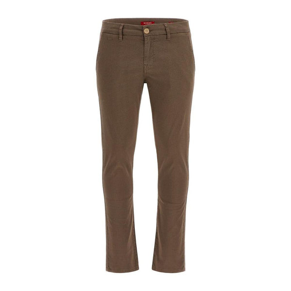 Guess Yellow Cotton Casual Pants