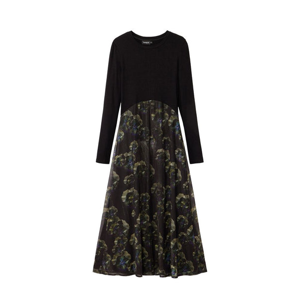 Desigual Black Polyester Casual Dress