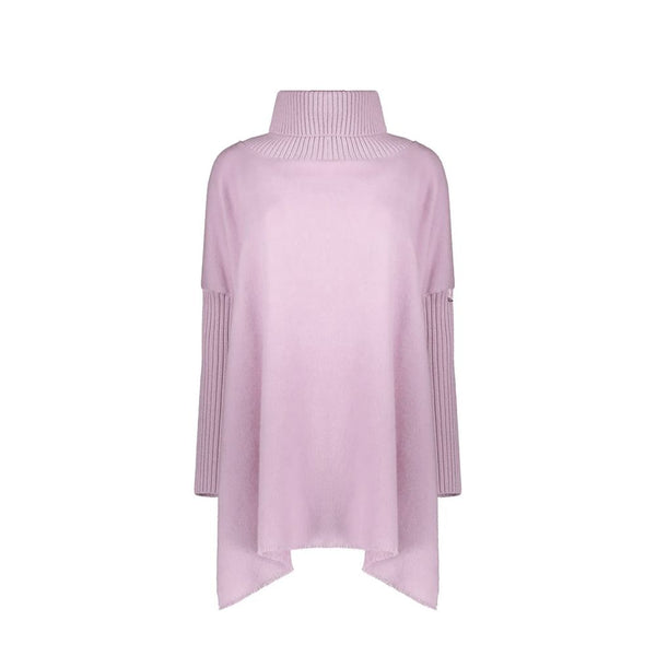 Herno Purple Virgin Wool Poncho