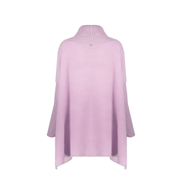 Herno Purple Virgin Wool Poncho