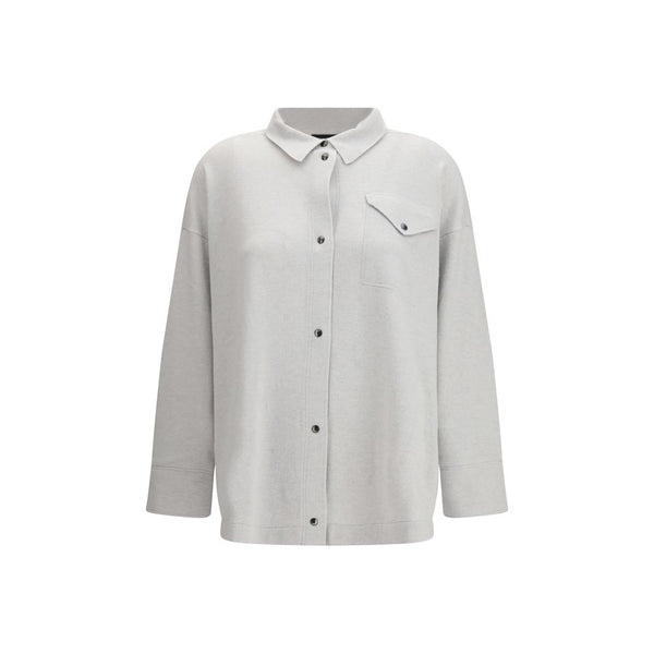 Fabiana Filippi Gray Wool Dress Shirt