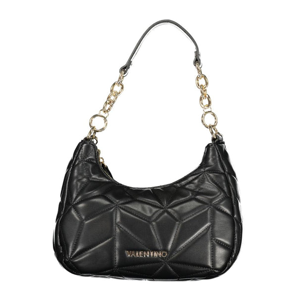 Mario Valentino Nero Polyurethane Women's Bag with Removable Shoulder Strap