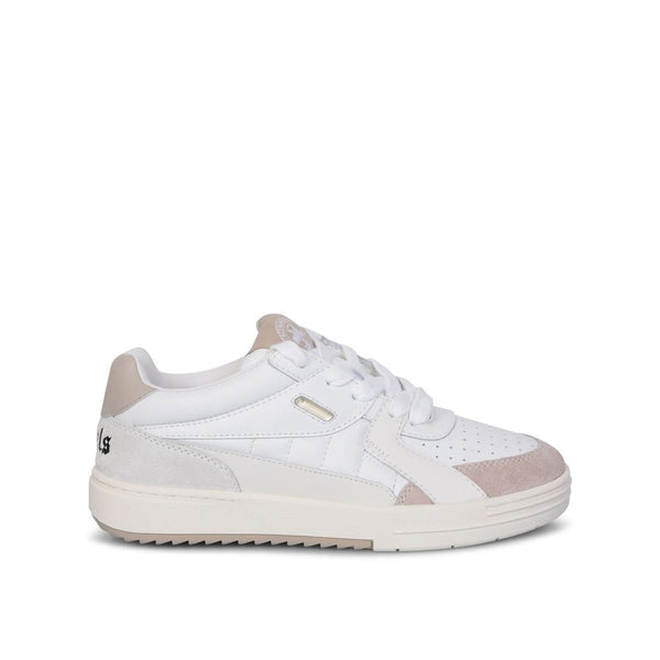 Palm Angels White Calfskin Athletic Sneakers